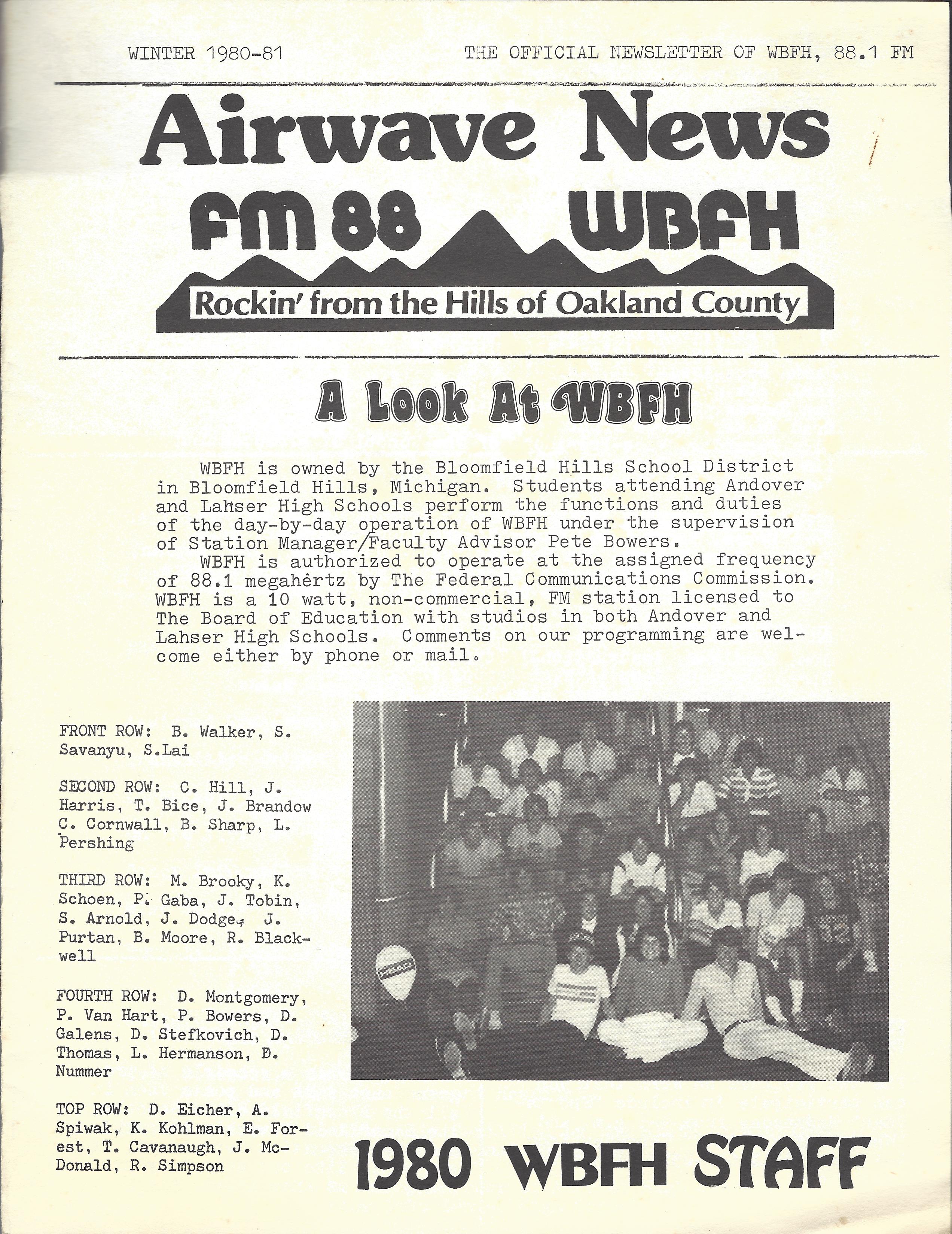 1980 newsletter